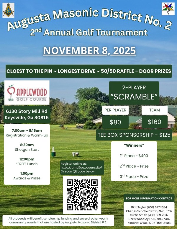 2nd Annual Augusta Masonic Golf Tournament